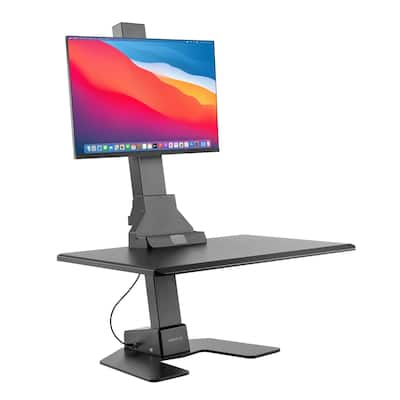 Mount-It! Standing Desk Sit-Stand Desk Converter Motorized Tabletop Sit Stand Desk with Monitor Mount -