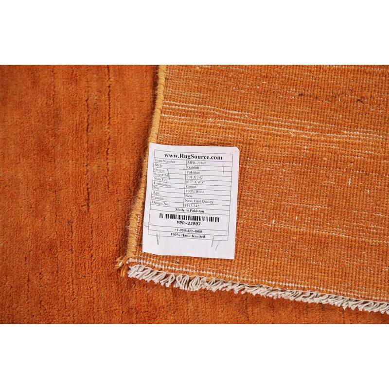 Modern Gabbeh Oriental Area Rug Handmade Living Roomwool Carpet - 4'8" x 6'7"