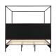 Christopher Knight Home - Alice Modern PU Upholstered King Canopy Bed Frame with Iron Legs