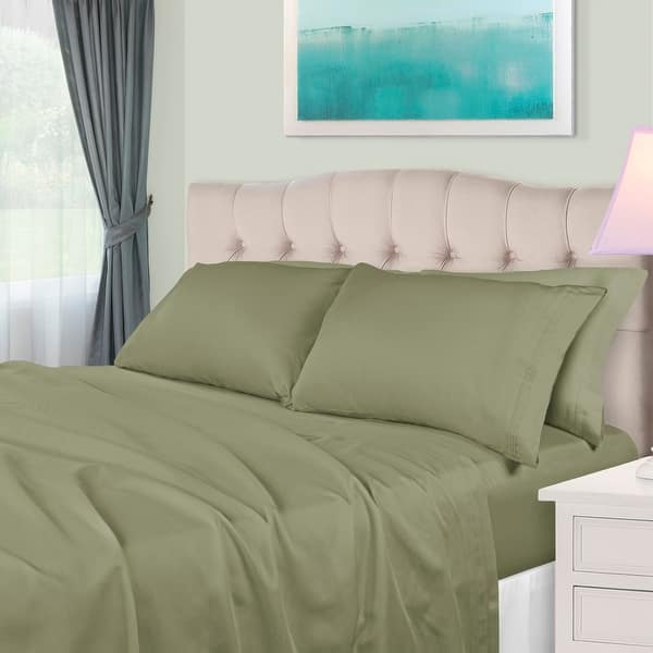 Superior Egyptian Cotton 650 Thread Count Bed Sheet Set - King - Sage
