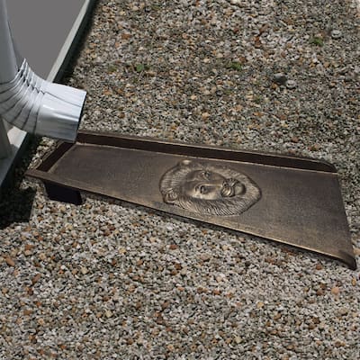 Lion Cast Aluminum Downspout Gutter 24 in. Splash Block