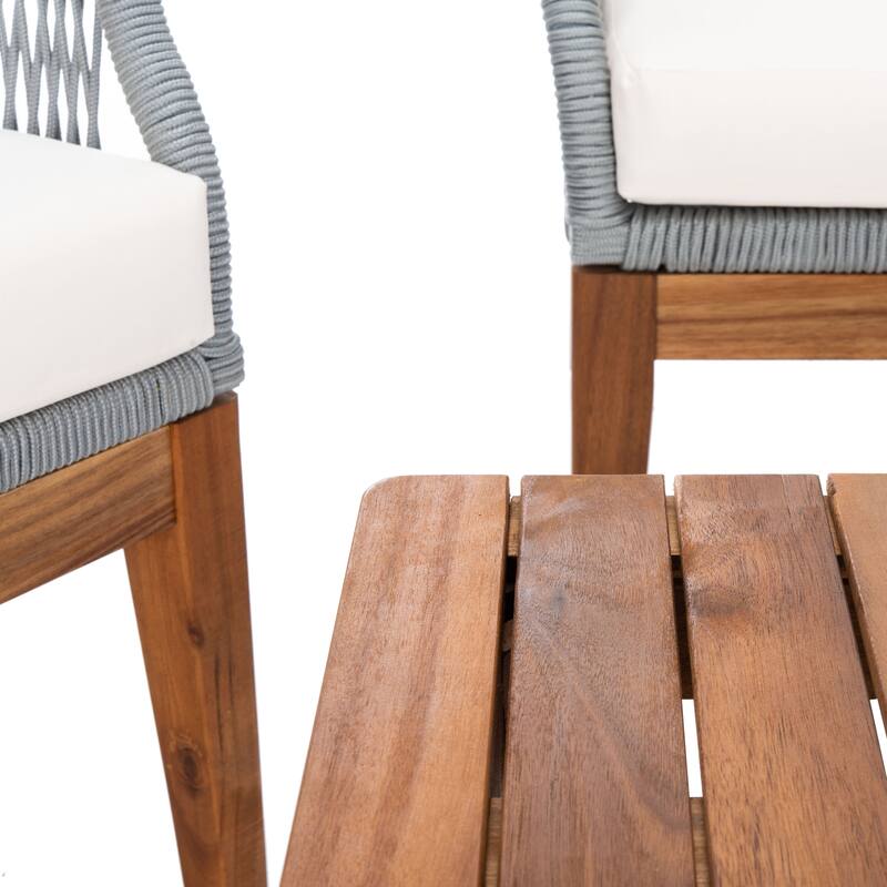 SAFAVIEH Outdoor Living Winslo 4-Piece Patio Set - 57"W x 30"D x 31"H