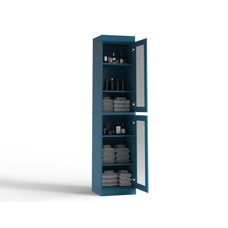 100% Solid Wood 16.5" Bathroom Cabinet with Optional Doors by Palace Imports