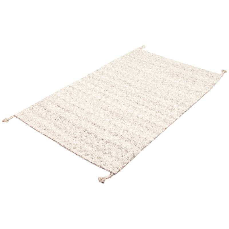 ECARPETGALLERY Braid weave Sienna Grey Wool Rug - 4'11 x 8'0
