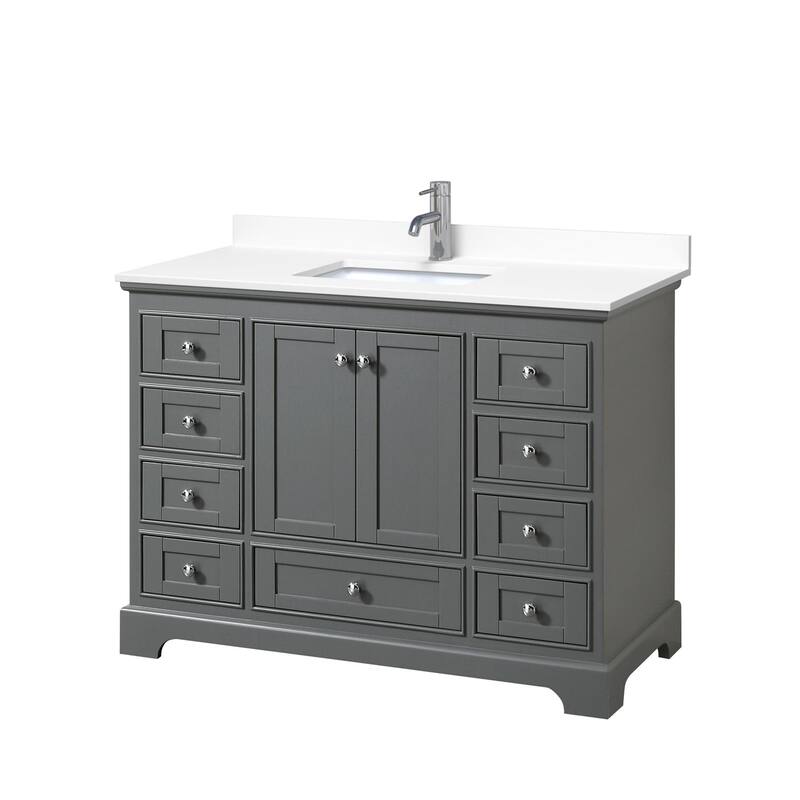 Wyndham Collection Deborah 48" Free Standing Single Basin Vanity Set