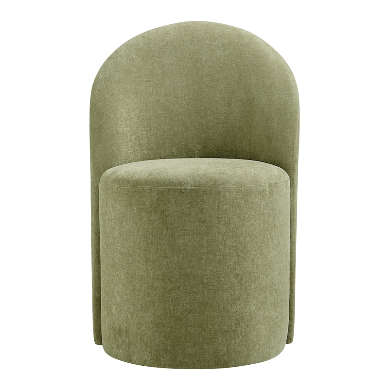 NPD Furniture Cabrina Chenille Dining Chair with Casters