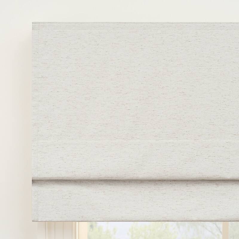 Eclipse Dillan Linen-Like Textured Solid 100% Total Blackout Cordless Roman Shade