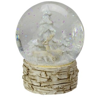 Shop 5 Beige And White Winter Wonderland Christmas Snow Globe Overstock 31713574
