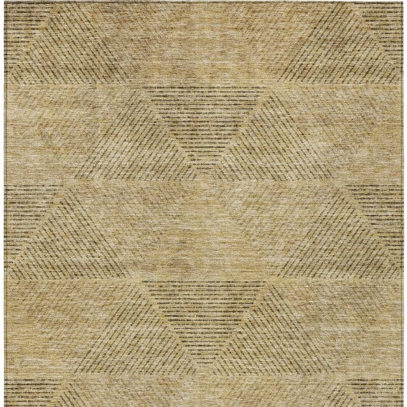 HomeRoots Geometric Transitional Rectangle Outdoor Rug