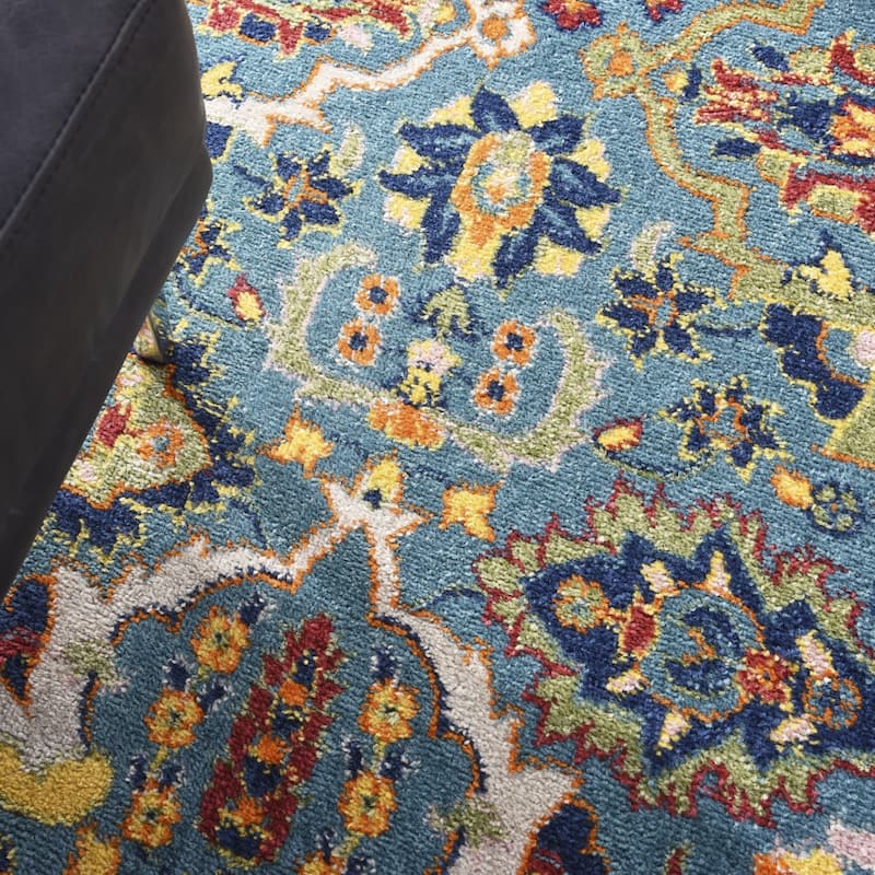 Sinu Power Loomed Floral Area Rug By HomeRoots - 9' x 12'