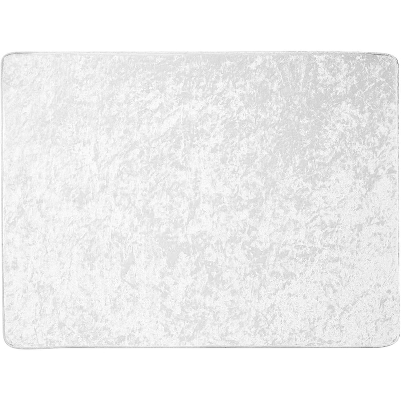 Rainha® Memory Foam Cushioned Dorm Headboard - Velvet Crush - Ice White by DormCo
