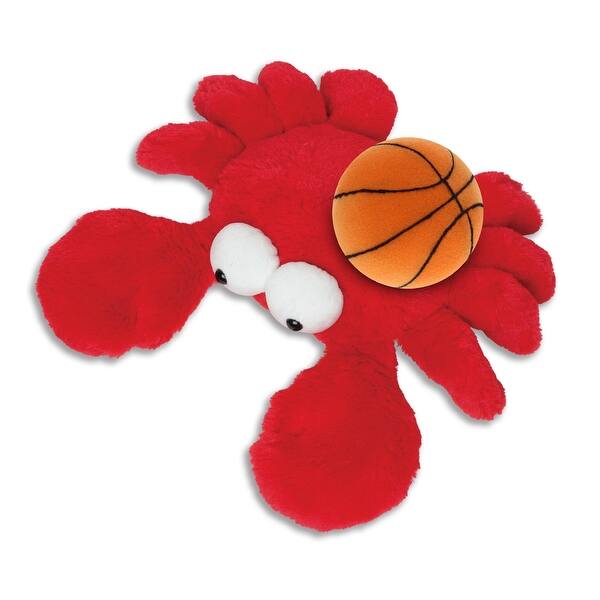 slide 2 of 6, DolliBu Large Googly Eyes Red Crab Stuffed Animal w/ Basketball Plush - 14 inches