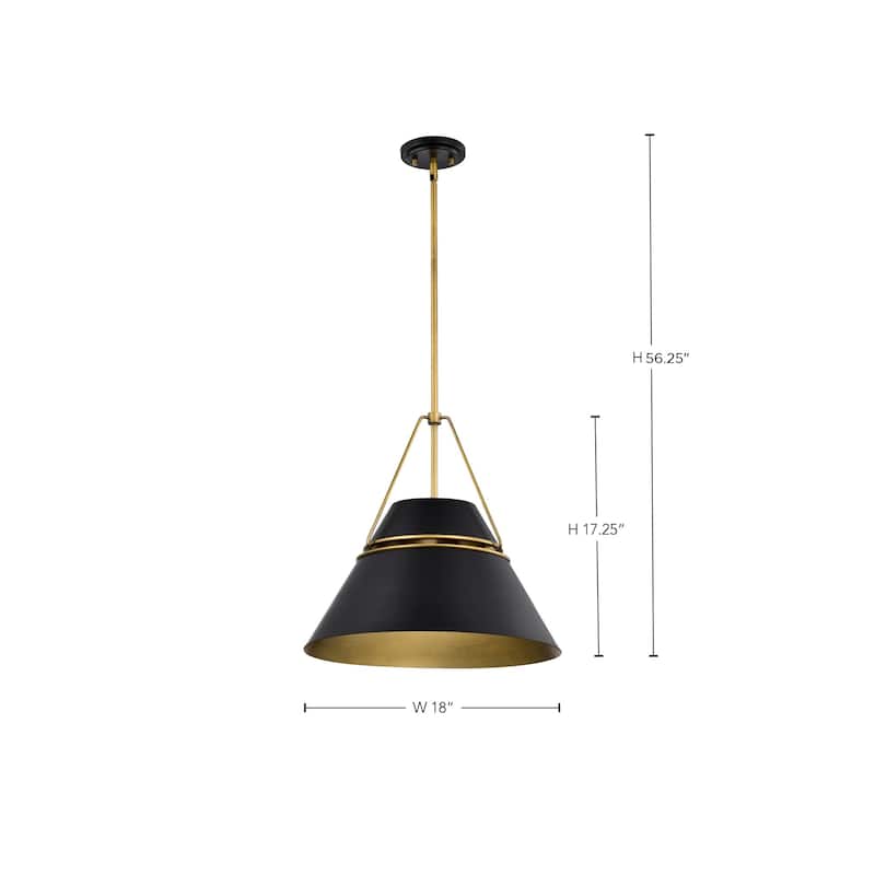 Nuvo Lighting 60/7768 Adina 3 Light 18" Wide Pendant with Shade