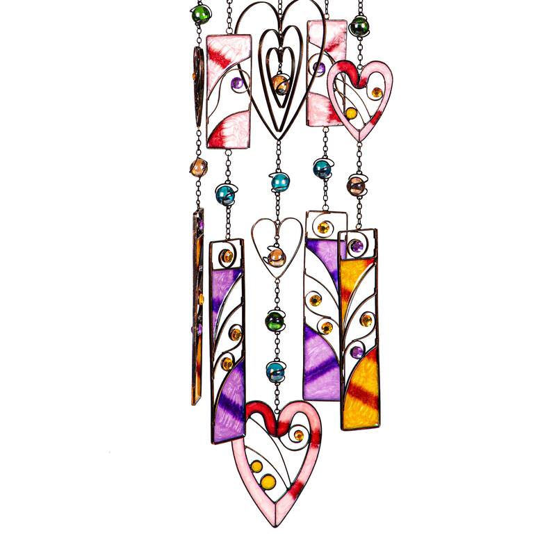 34" Hearts & Shapes Metal Wind Chime