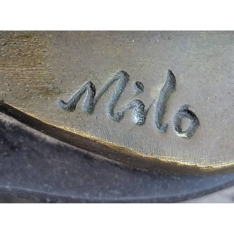 Penguin Family On Heart Shaped Marble Base Bronze Statue Figure Sculpture 8 Inches X 6 Inches