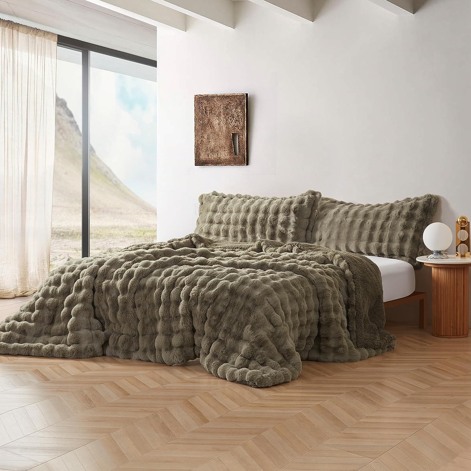 Coma Inducer® Snowball® Chunky Bunny Oversized Faux Fur Comforter Set