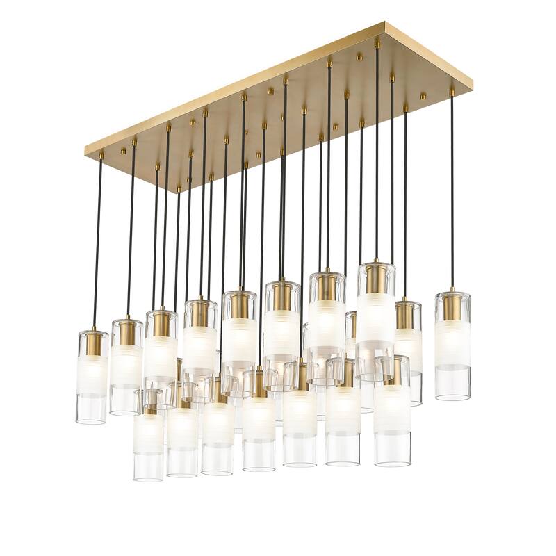 Alton 23 Light Linear Chandelier in Modern Gold - Modern Gold