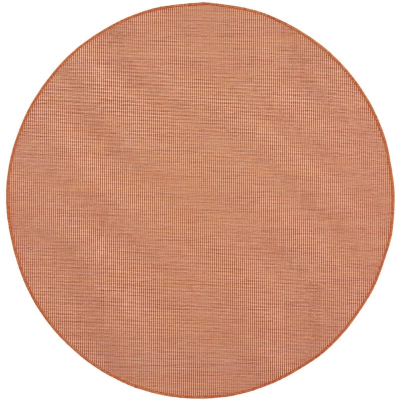 HomeRoots Contemporary Round Outdoor Rug - 6' Round