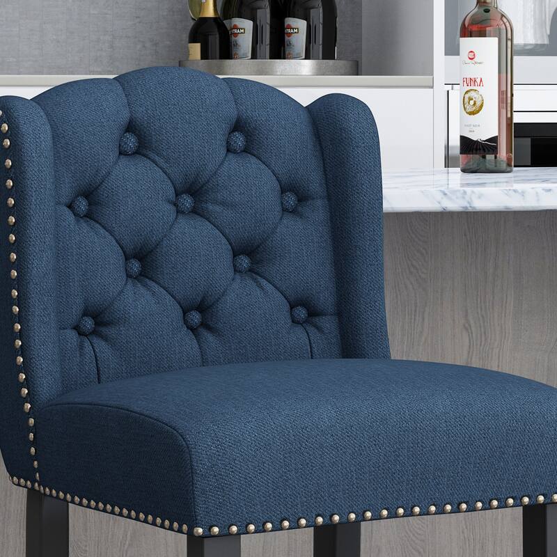 Foxwood Wingback Retro Bar Stools (Set of 2) by Christopher Knight Home