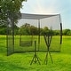 preview thumbnail 1 of 7, Soozier Baseball Net with Strike Zone, Tee, Caddy and Carry Bag for Pitching and Hitting, Portable Softball Black