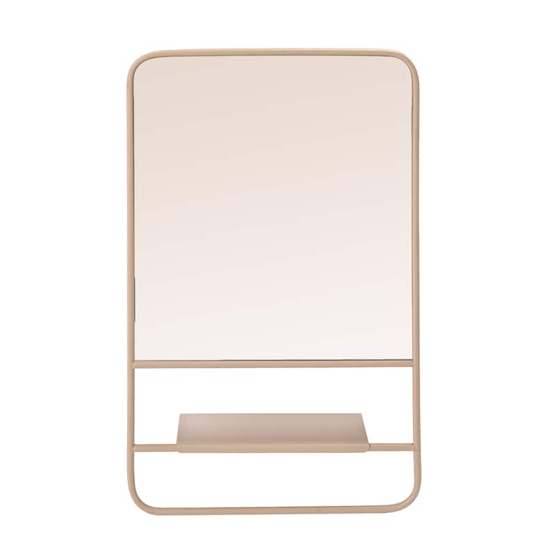 Metal Wall Mirror with 3 Shelves - 24.0"L x 15.0"W x 5.13"H