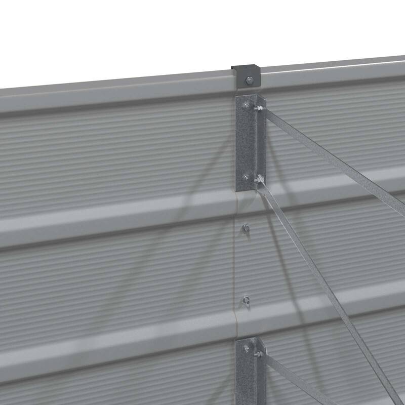 vidaXL Planter in Galvanised Steel - 39.37 x 19.69 x 17.72