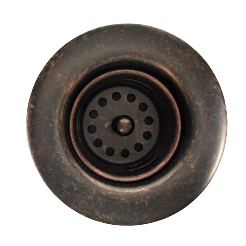 2" Mini Duo Strainer Basket Bar Drain in Aged Copper - 1.5"H x 2.75"W