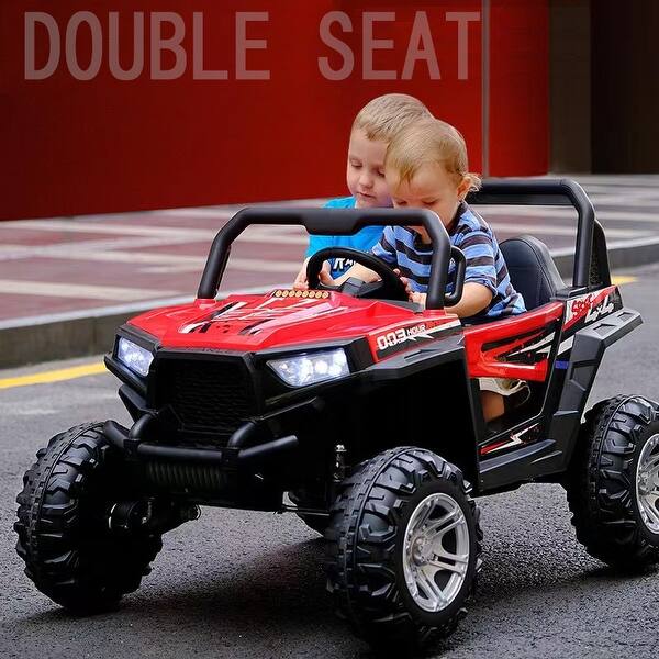 slide 2 of 28, Kids Electric Ride-On Car with Remote, Swing Function, 4 Motors, and Safety Belt, Perfect for Boys & Girls Red