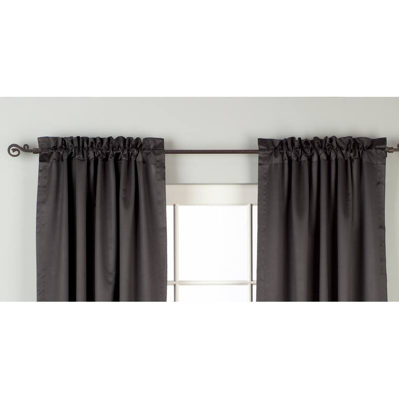 Black Rod Pocket blackout Curtain / Drape / Panel - Piece