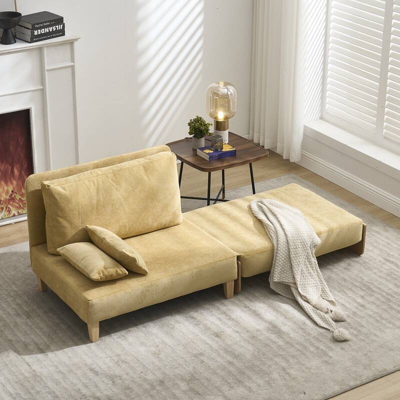 37.01" Foldable Sofa Bed Recliner, 3-in-1 Convertible Sleeper