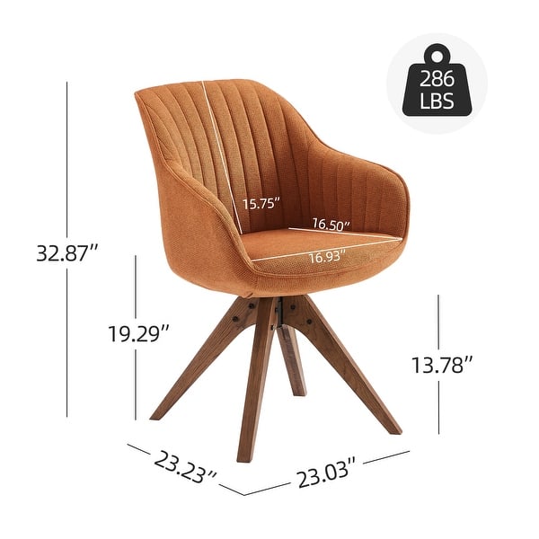 Art Leon Modern Wood Swivel Chair with Oak Legs