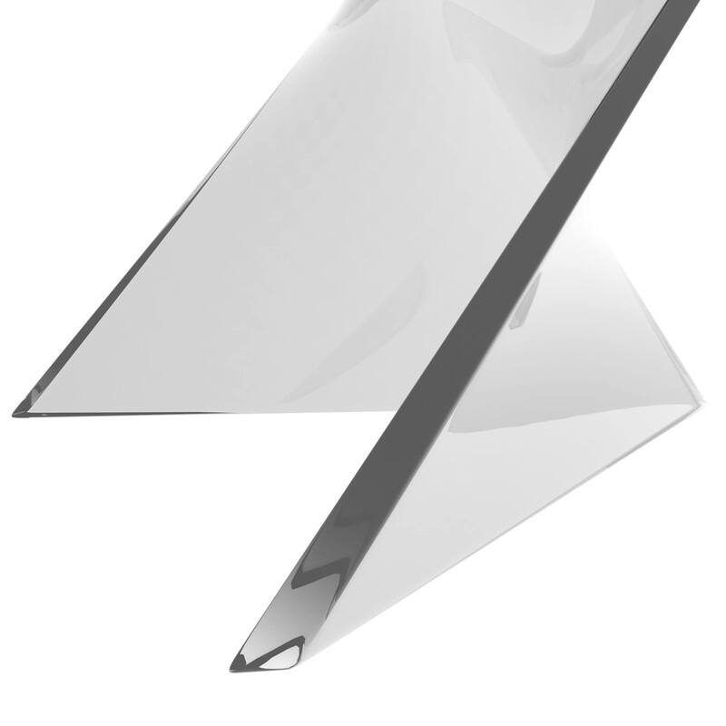 Randolph Modern Indoor Lightweight Side Table with Triangular Curved Design Accent End Table for Home Living Room or Bedroom