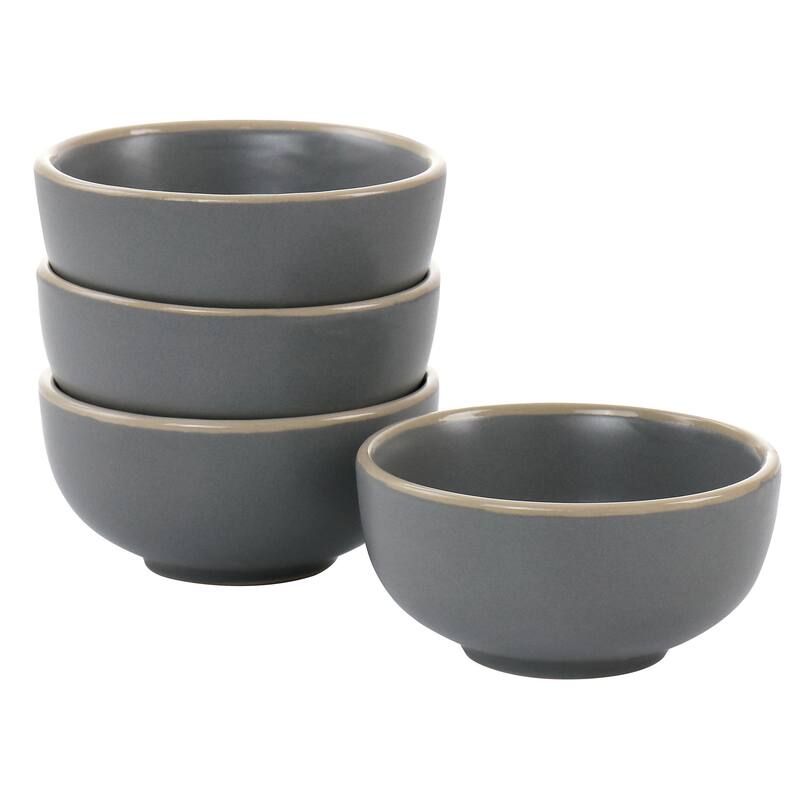 Garforth 4 Piece 3.5 Inch Fruit Bowl Set in Gray
