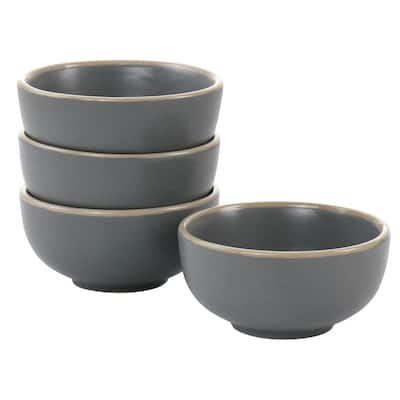 Garforth 4 Piece 3.5 Inch Fruit Bowl Set in Gray