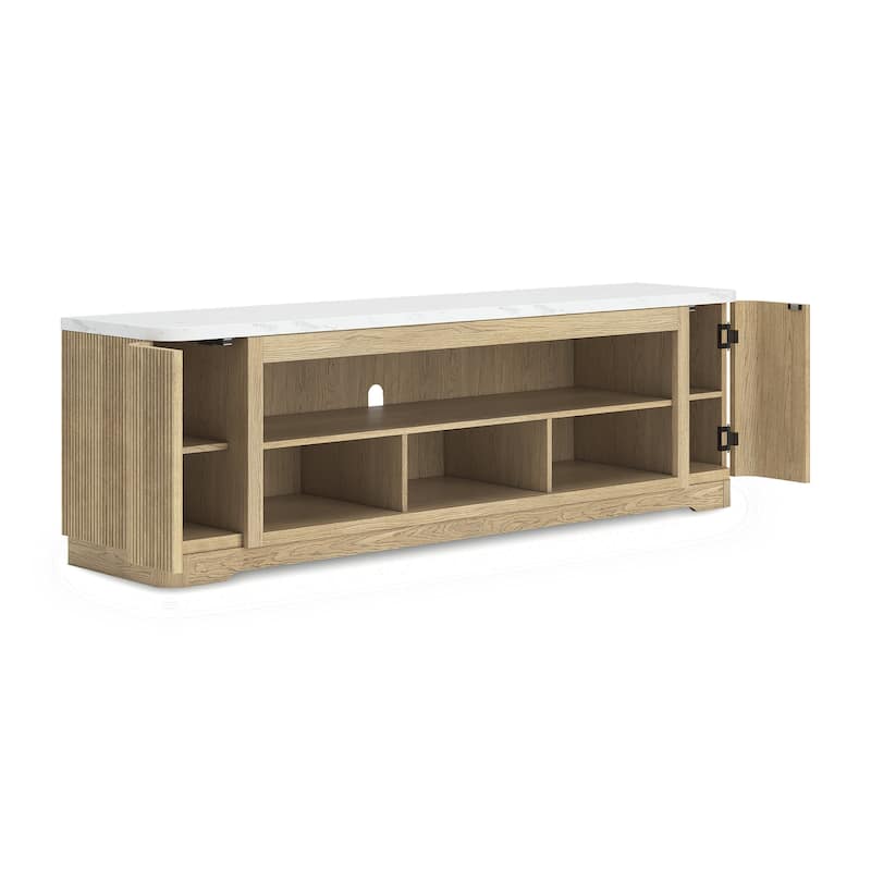Signature Design by Ashley Camdill Brown 80" TV Stand for TVs up to 90" - 79.5" W x 18.5" D x 24.5" H