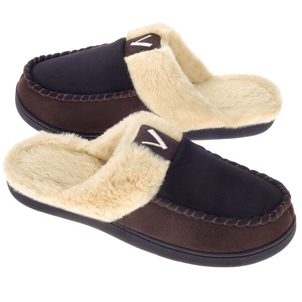 mens extra wide bedroom slippers