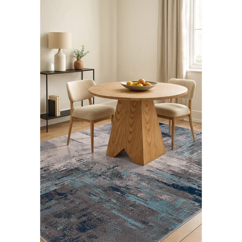 World Rug Gallery Bari Contemporary Abstract Art Area Rug