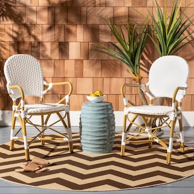 SAFAVIEH Jonell Indoor/Outdoor Arm Chair (Set of 2) - 21W x 22D x 35H