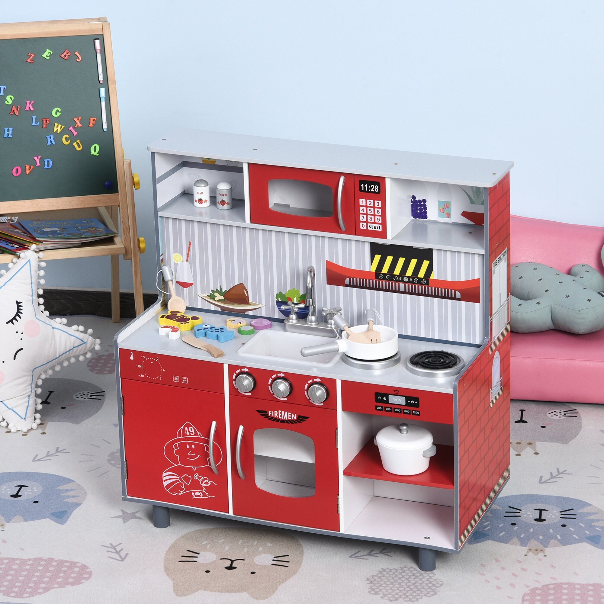 2 in 1 doll house & play kitchen