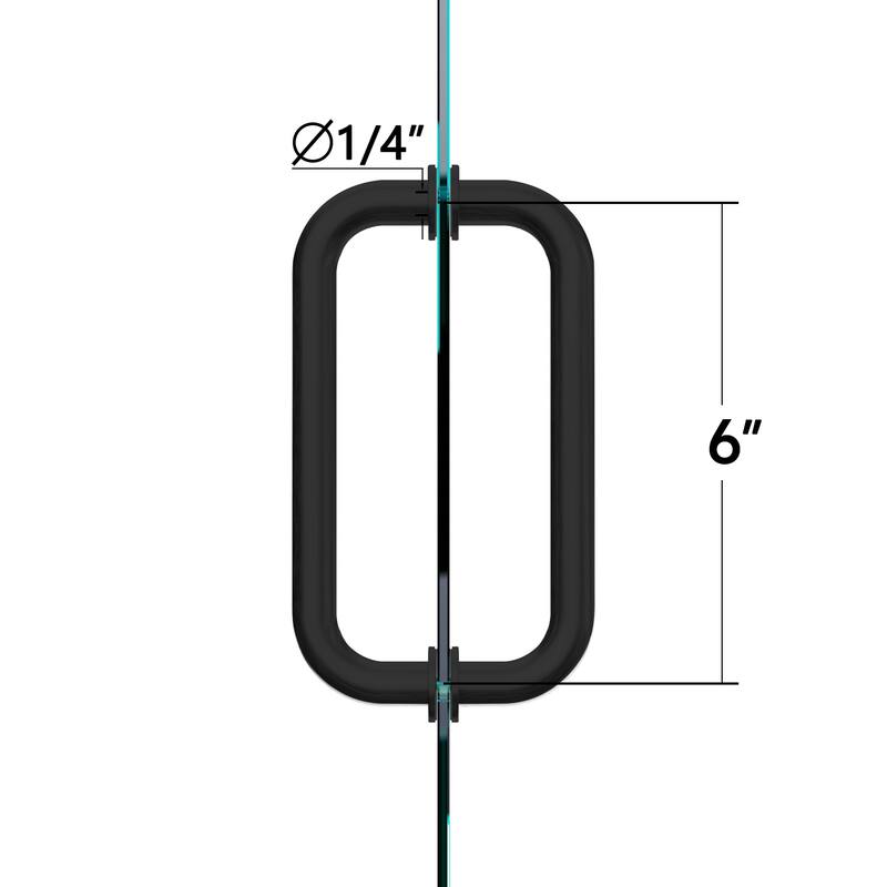 Elegant Back to Back Stainless Steel Shower Glass Door Pull Handle