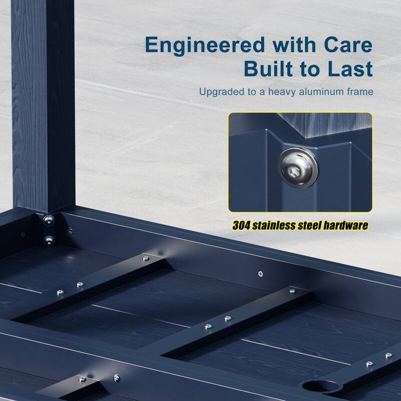 HIPS Outdoor Dining Set, Ergonomic Patio Chairs and Table(Set of 7)