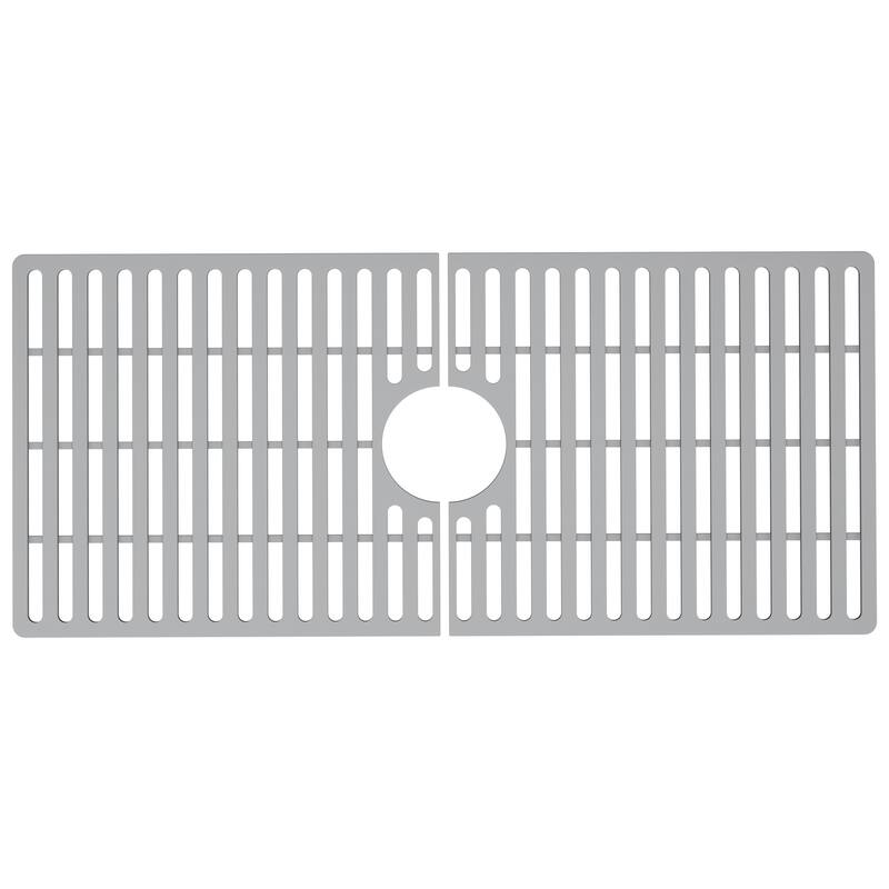 VIGO 33" L X 15" W Silicone Protective Bottom Grid for Kitchen Sink in Gray
