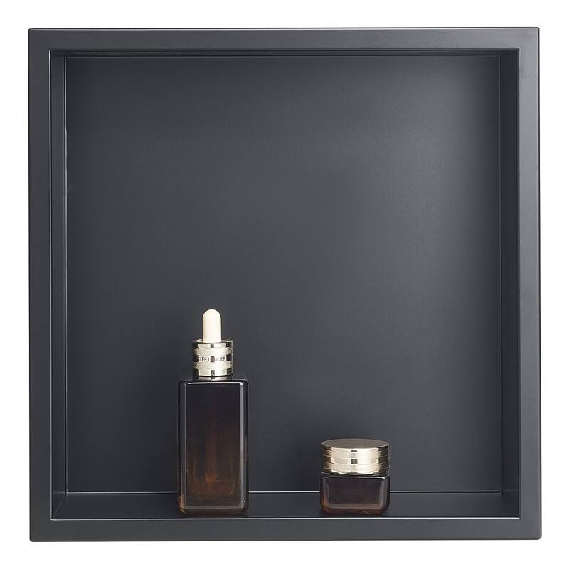 Black Stainless Steel Waterproof Shower Box with 92 Corner and Easy Installation - 4 x 13 x 13 inches