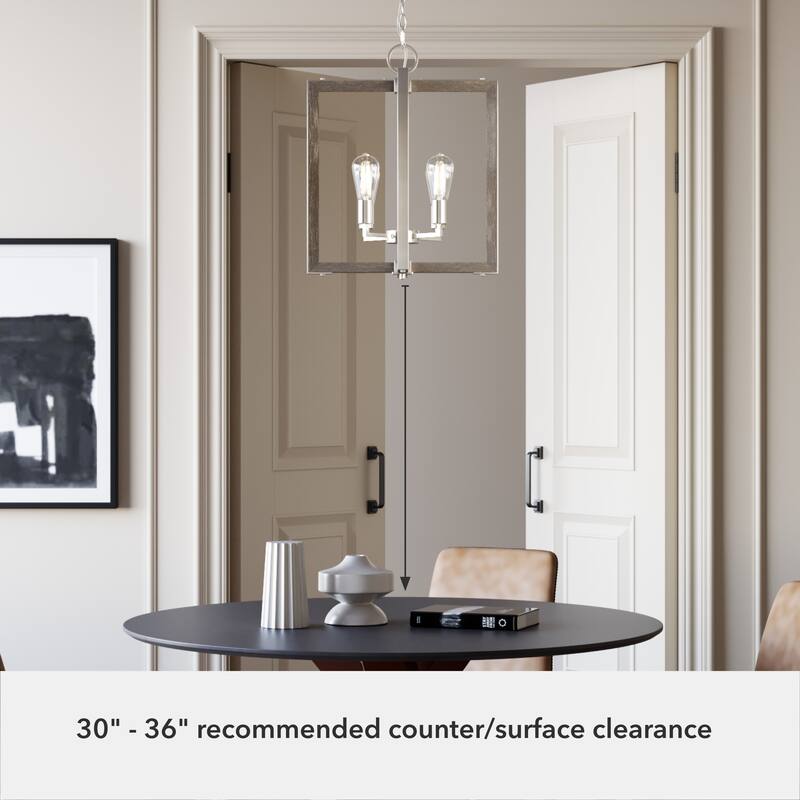 Woodburn Modern Farmhouse Pendant - Foyer, Dining Room, Living Room - Contemporary, Caged, Candle, Transitional, Rustic