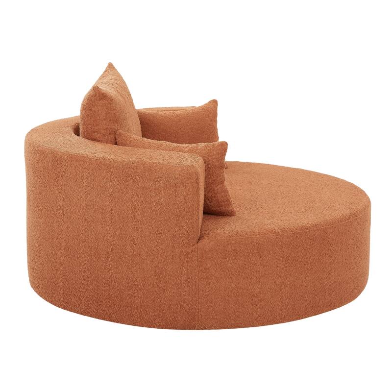 Modern 360° Swivel Round Barrel Chair by Harper & Bright Designs