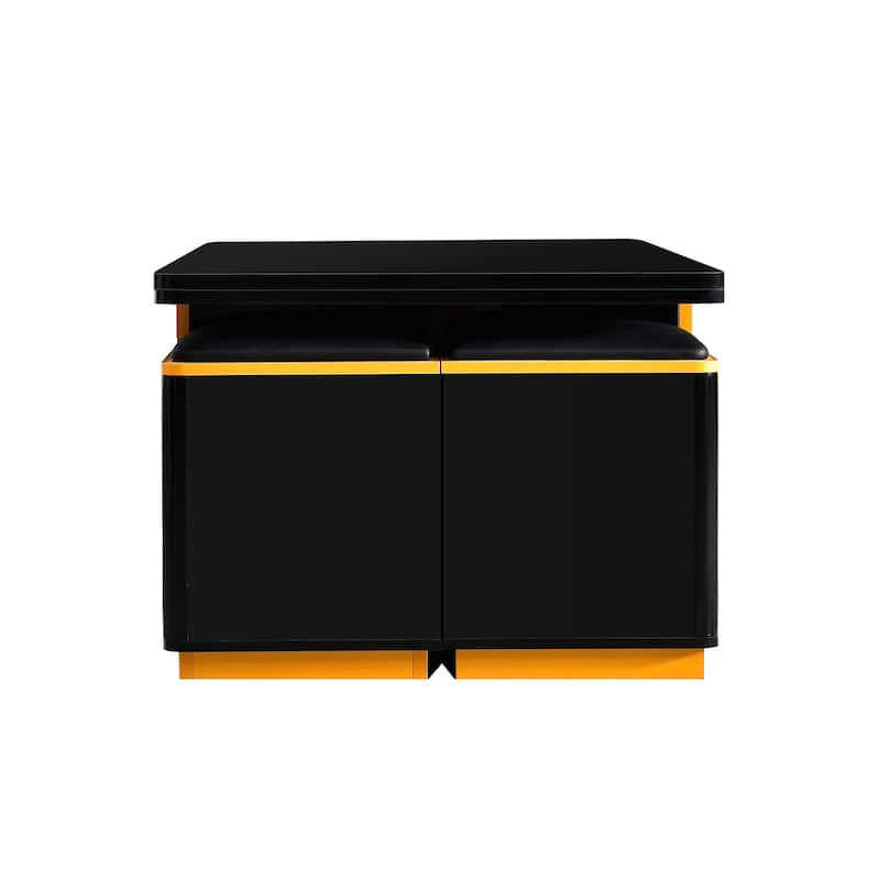 Lift-Top Coffee Table with 4 Storage Stools