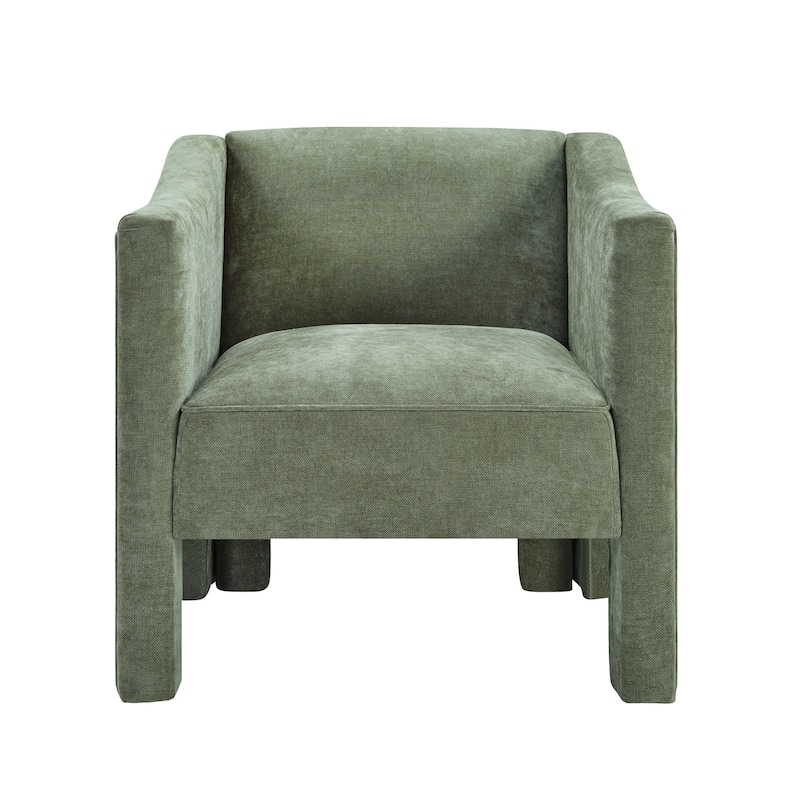 Christopher Knight Home - Barrel Modern Upholstered Accent Chair with Ergonomic Comfort.