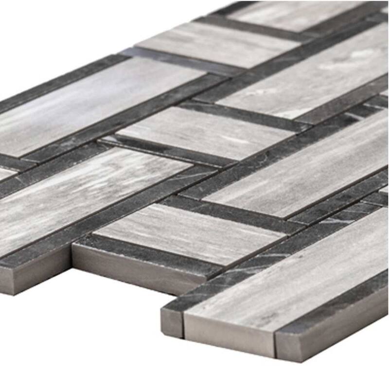The Tile Life Stately Tre Basketweave 9.5x14 Porcelain Floor & Wall Tile