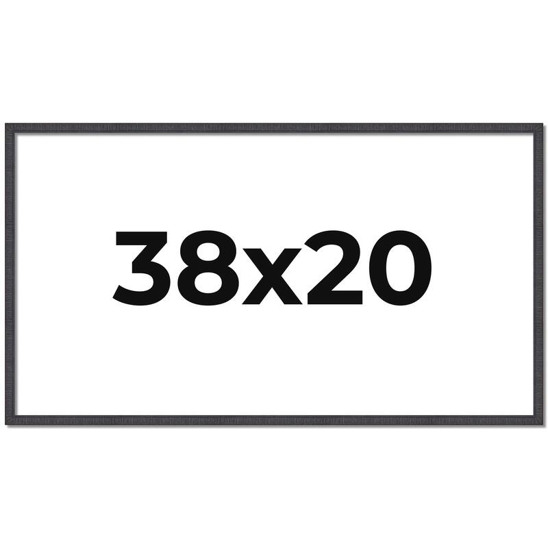 38x20 Frame Brown Solid Wood Picture Frame - Complete Modern Photo