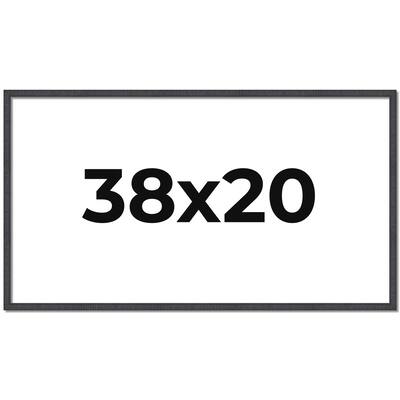 38x20 Frame Brown Solid Wood Picture Frame - Complete Modern Photo